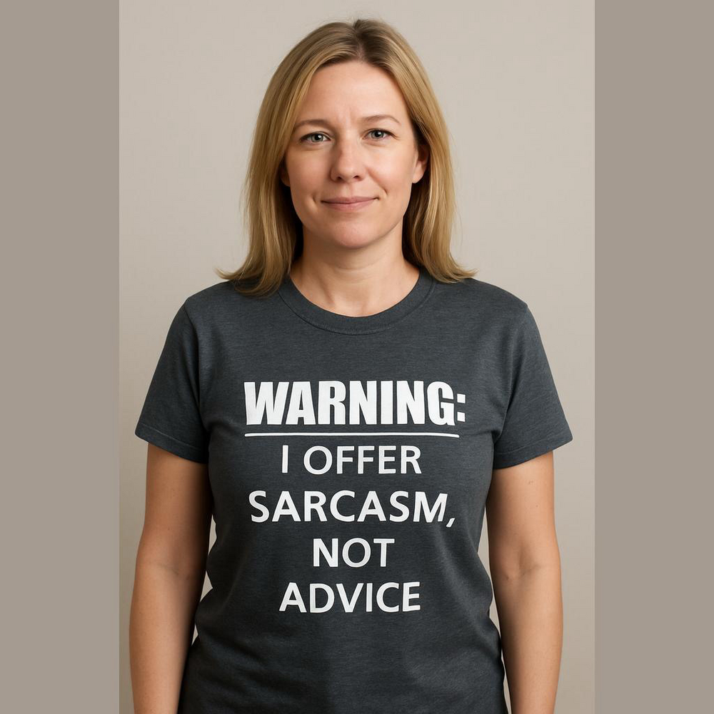 Warning Sarcasm Not Advice T-Shirt Large